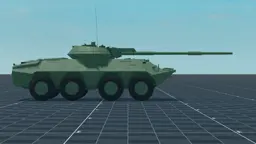 2S14 Zhalo-S, right, in Multicrew Tank Combat