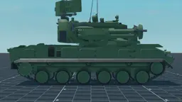 2S6 Tunguska, right, in Multicrew Tank Combat