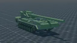 2S7 Pion, perspective, in Multicrew Tank Combat