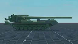 2S7 Pion, right, in Multicrew Tank Combat