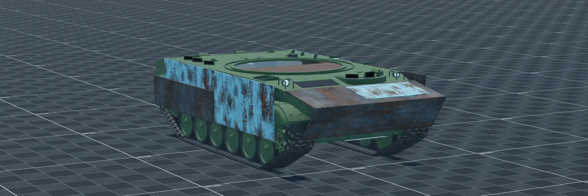 Abandoned IFV Hull, perspective banner, in Multicrew Tank Combat
