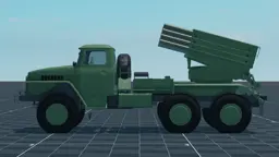 BM-21 Grad, left, in Multicrew Tank Combat