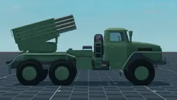 BM-21 Grad, right, in Multicrew Tank Combat