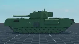 Churchill VII, left, in Multicrew Tank Combat