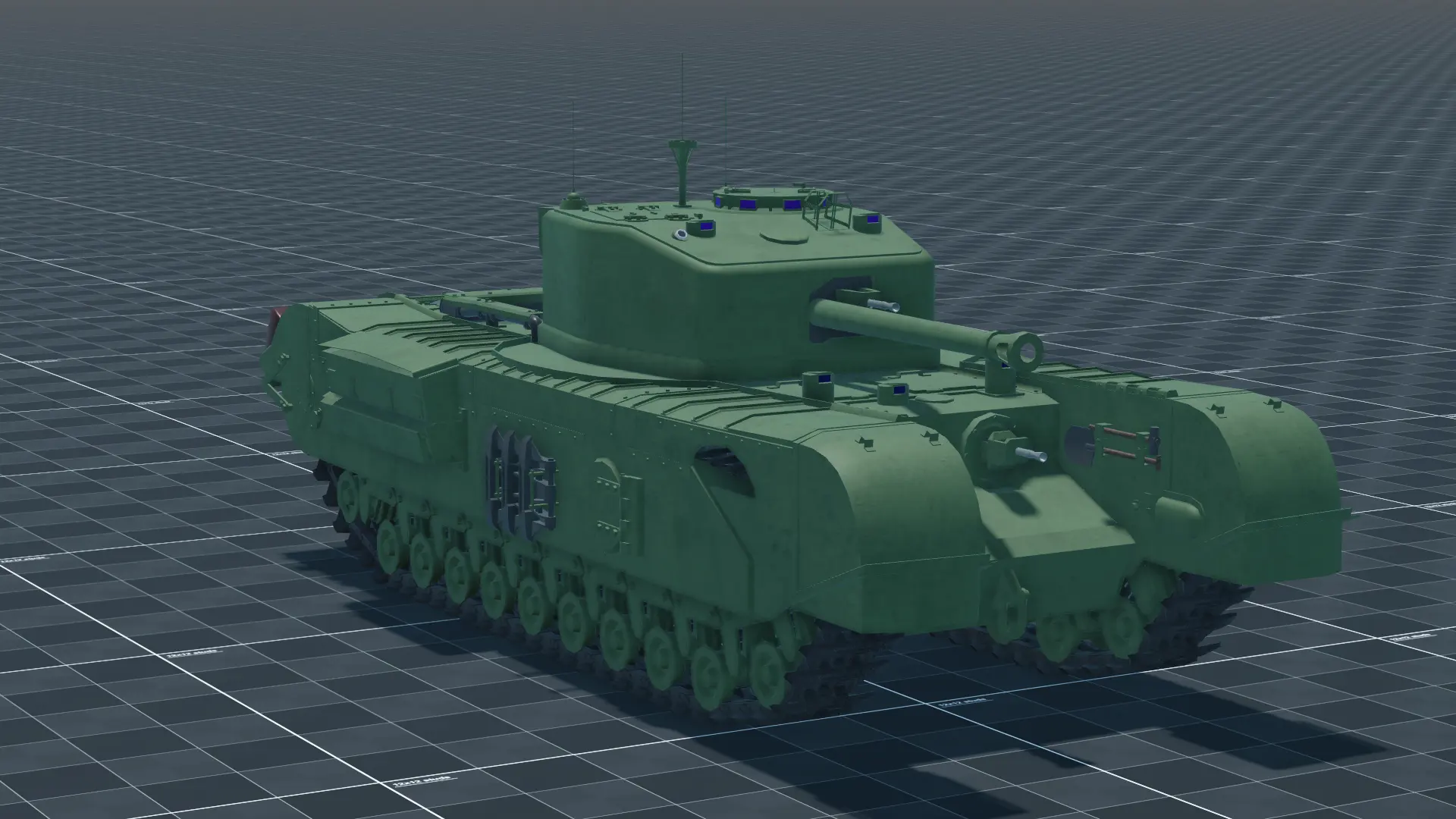 Churchill VII, perspective, in Multicrew Tank Combat