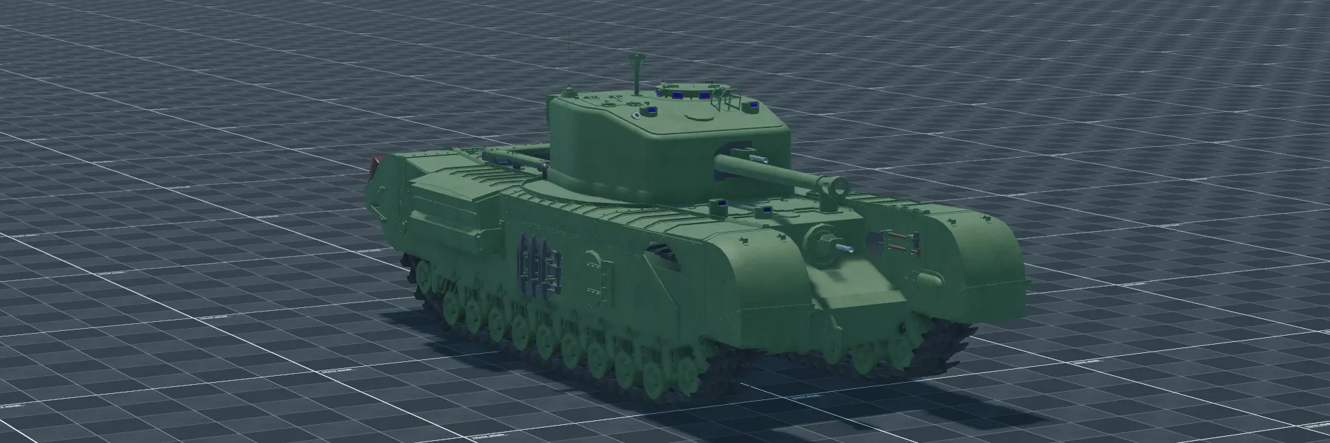 Churchill VII, perspective banner, in Multicrew Tank Combat