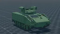 Desert Warrior, perspective, in Multicrew Tank Combat