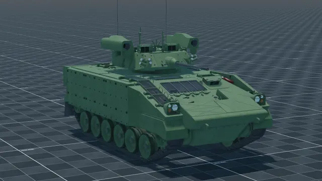 Desert Warrior, perspective, in Multicrew Tank Combat