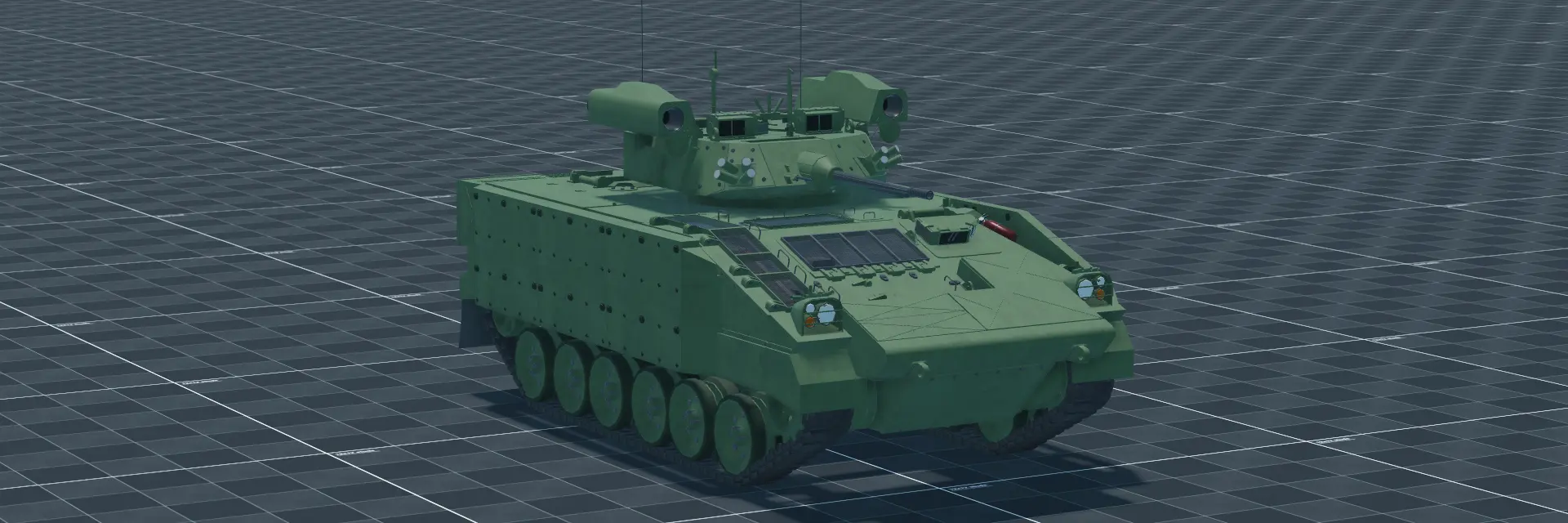 Desert Warrior, perspective banner, in Multicrew Tank Combat