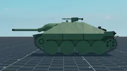 Hetzer, left, in Multicrew Tank Combat