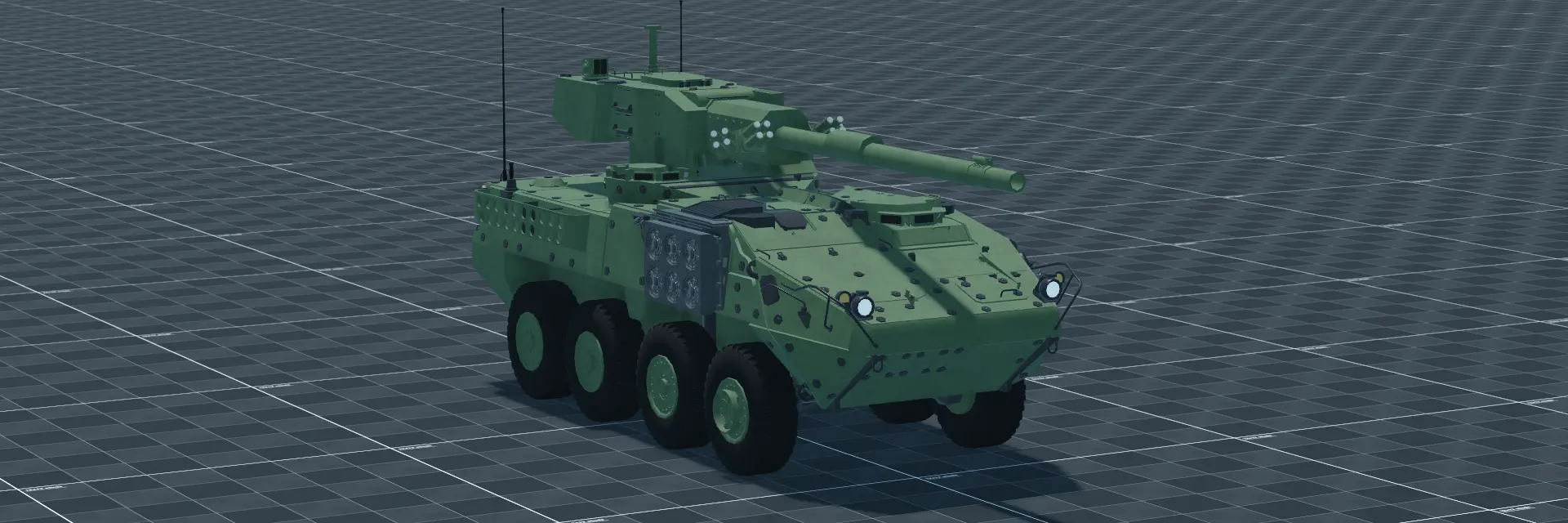 M1128 MGS, perspective banner, in Multicrew Tank Combat