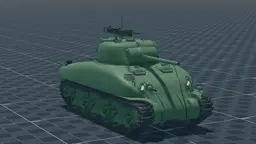 M4A1 Sherman, perspective, in Multicrew Tank Combat