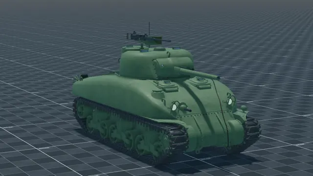 M4A1 Sherman, perspective, in Multicrew Tank Combat