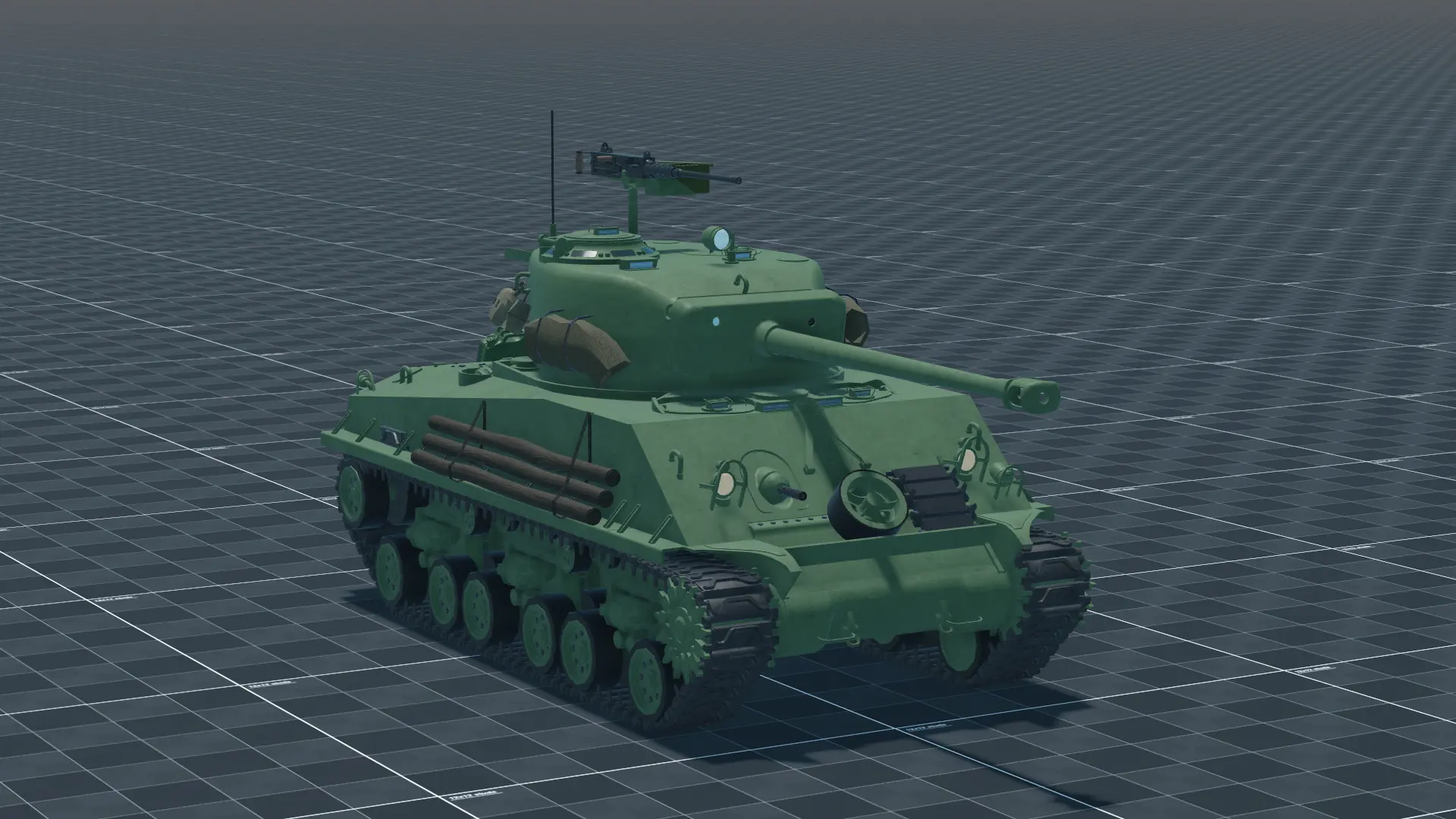 M4A2E8 Sherman, perspective, in Multicrew Tank Combat