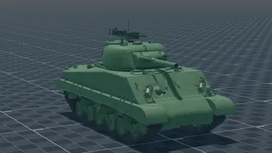 M4A3 (105) Zippo, perspective, in Multicrew Tank Combat