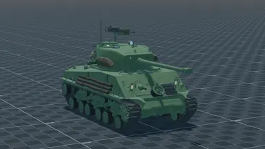 M4A3E8 Sherman, perspective, in Multicrew Tank Combat