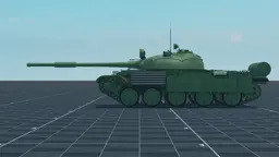 Object 166, left, in Multicrew Tank Combat