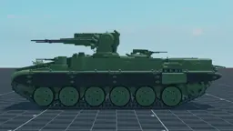 Object 781, left, in Multicrew Tank Combat