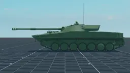 Object 906, left, in Multicrew Tank Combat