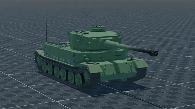 Porsche Tiger, perspective, in Multicrew Tank Combat