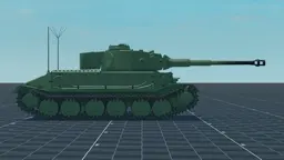 Porsche Tiger, right, in Multicrew Tank Combat