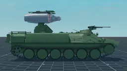 Strela-MLRS, right, in Multicrew Tank Combat