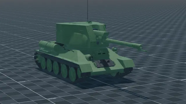 T-34-122, perspective, in Multicrew Tank Combat